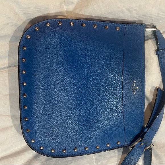 Kate Spade Austin Street Medium Hemsley Blue Pebbled Leather with Gold Studs - Picture 8 of 9